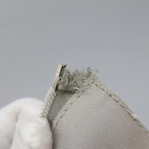 CHANEL Hand Bag Nylon 2way White Gray Silver CC Auth - Picture 11 of 16